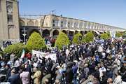 حضور دانشگاهیان دانشگاه اصفهان در راهپیمایی روز قدس و قرائت قطعنامه  