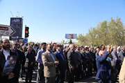حضور دانشگاهیان دانشگاه اصفهان در مراسم تشییع سردار شهید زاهدی